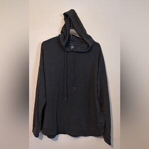 Max & Mia women’s XL Charcoal lounge Hooded Pullover Sweatshirt new without tags